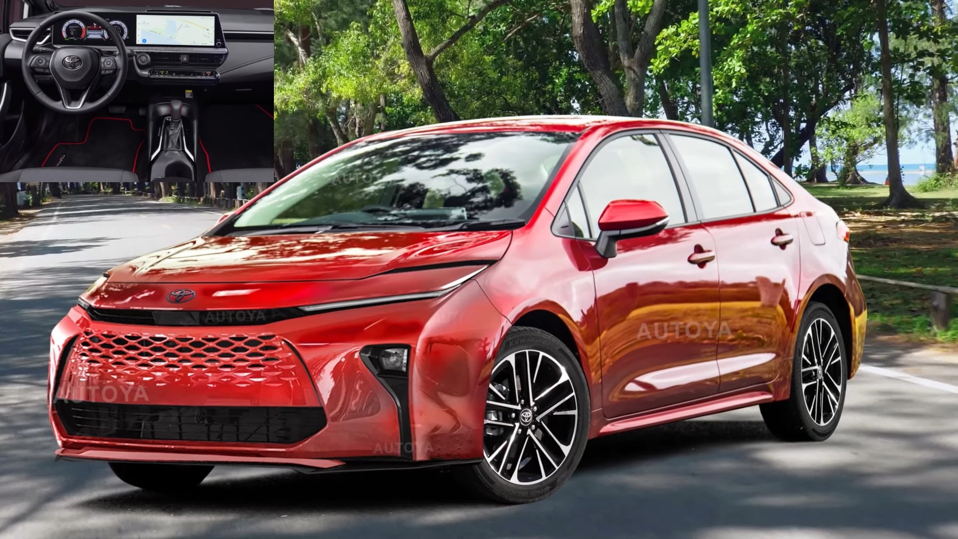 2026 Toyota Corolla Sedan Gets Rendered In Ritzy Colors E210 Packs A 